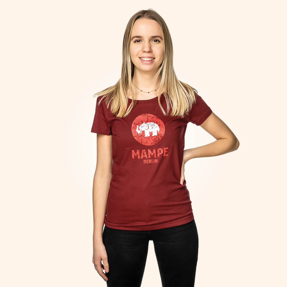 Mampe T-Shirt Heritage Weinrot (Lady)