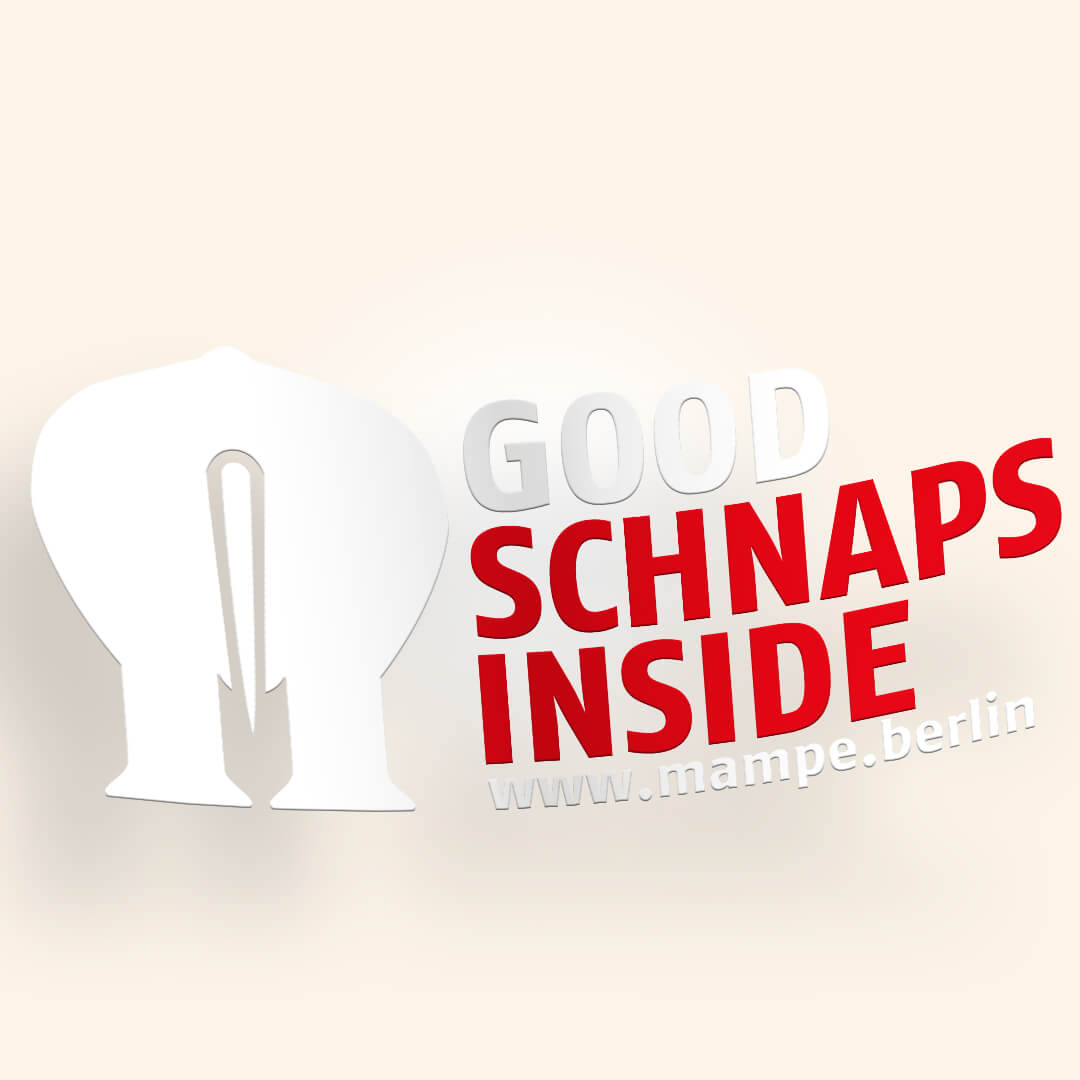 Autoaufkleber Good Schnaps Inside weiß/rot