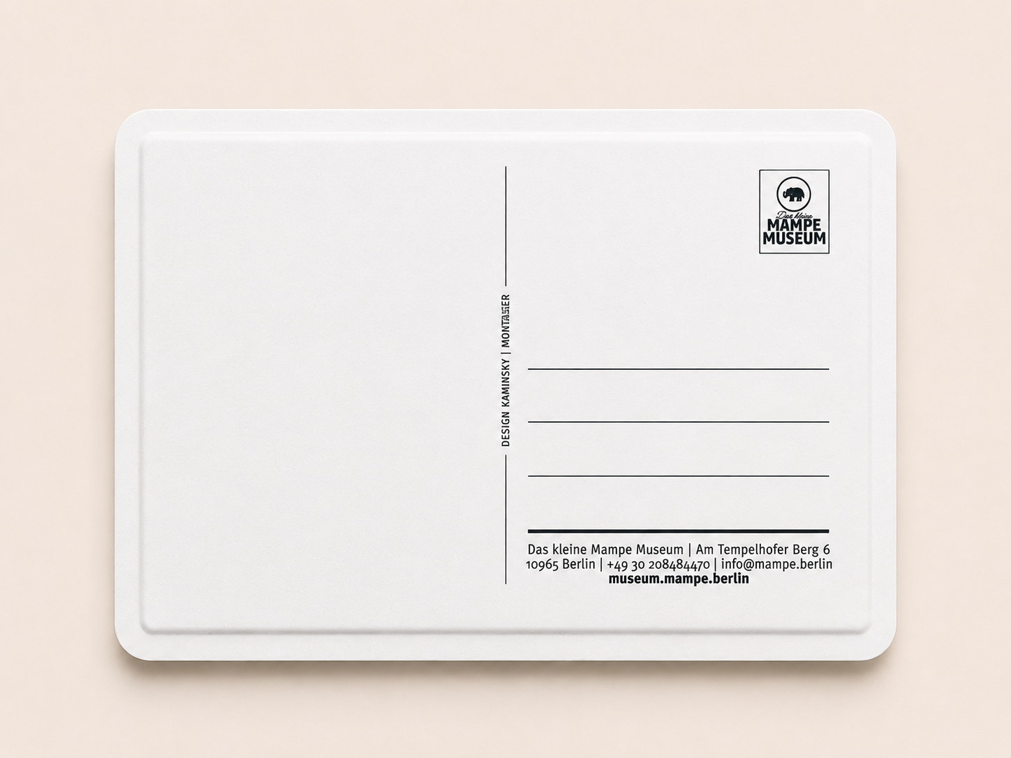 Postkarte Blech