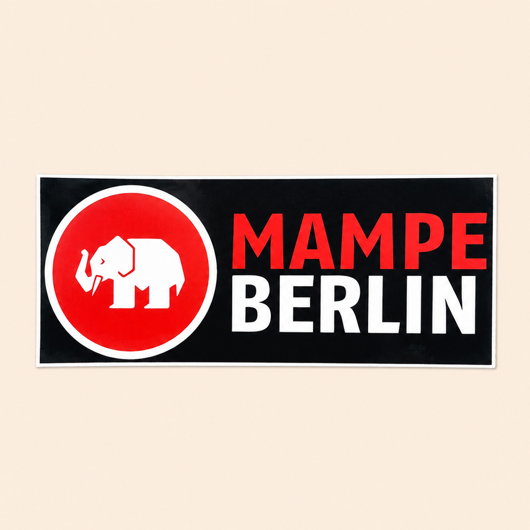 Autoaufkleber Mampe Berlin auf schwarz